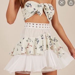 NEW Tier Me Two Piece set in cream floral